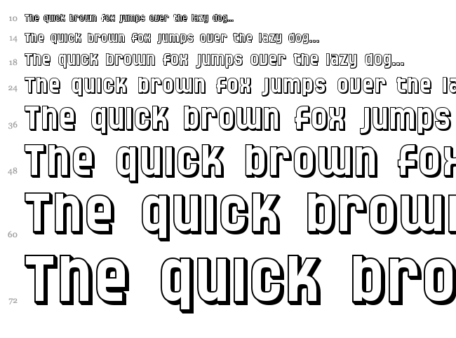 SF Speedwaystar font waterfall